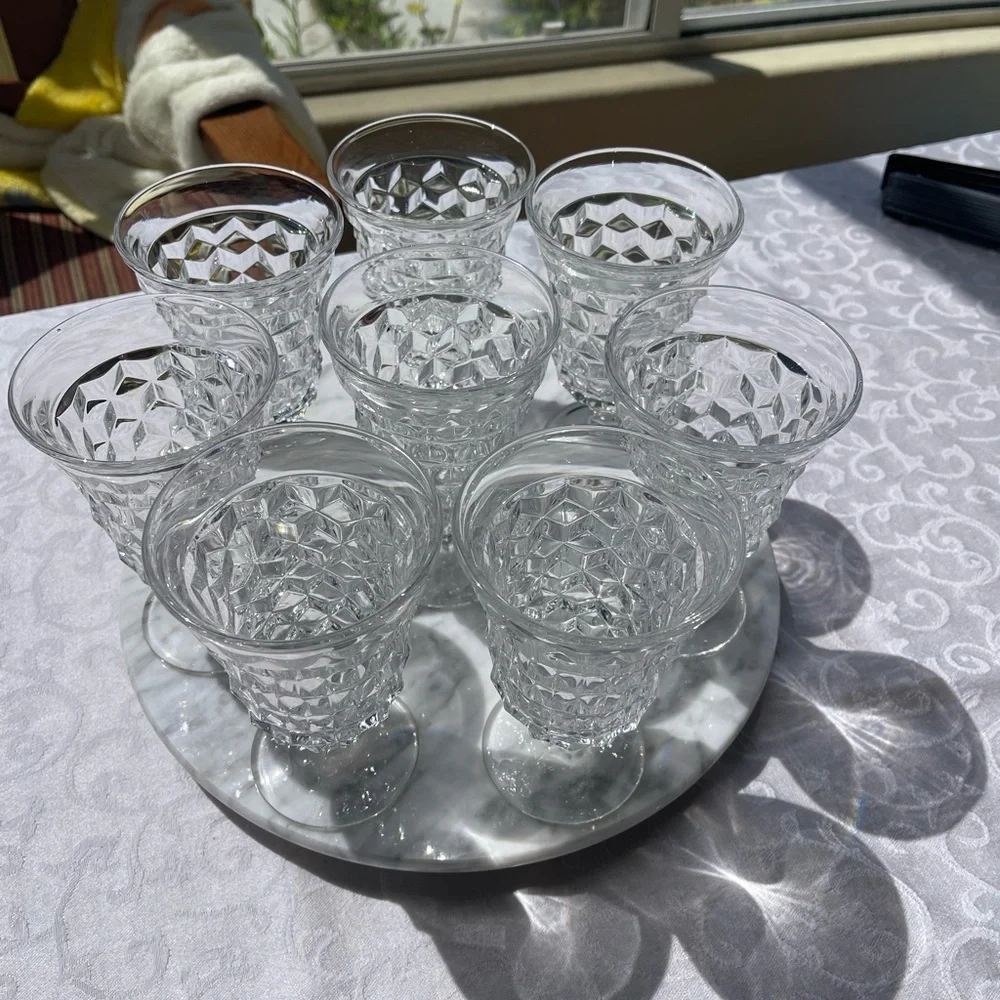 4 Elegant Crystal Glass Goblet Set of 4 vintage Fostoria